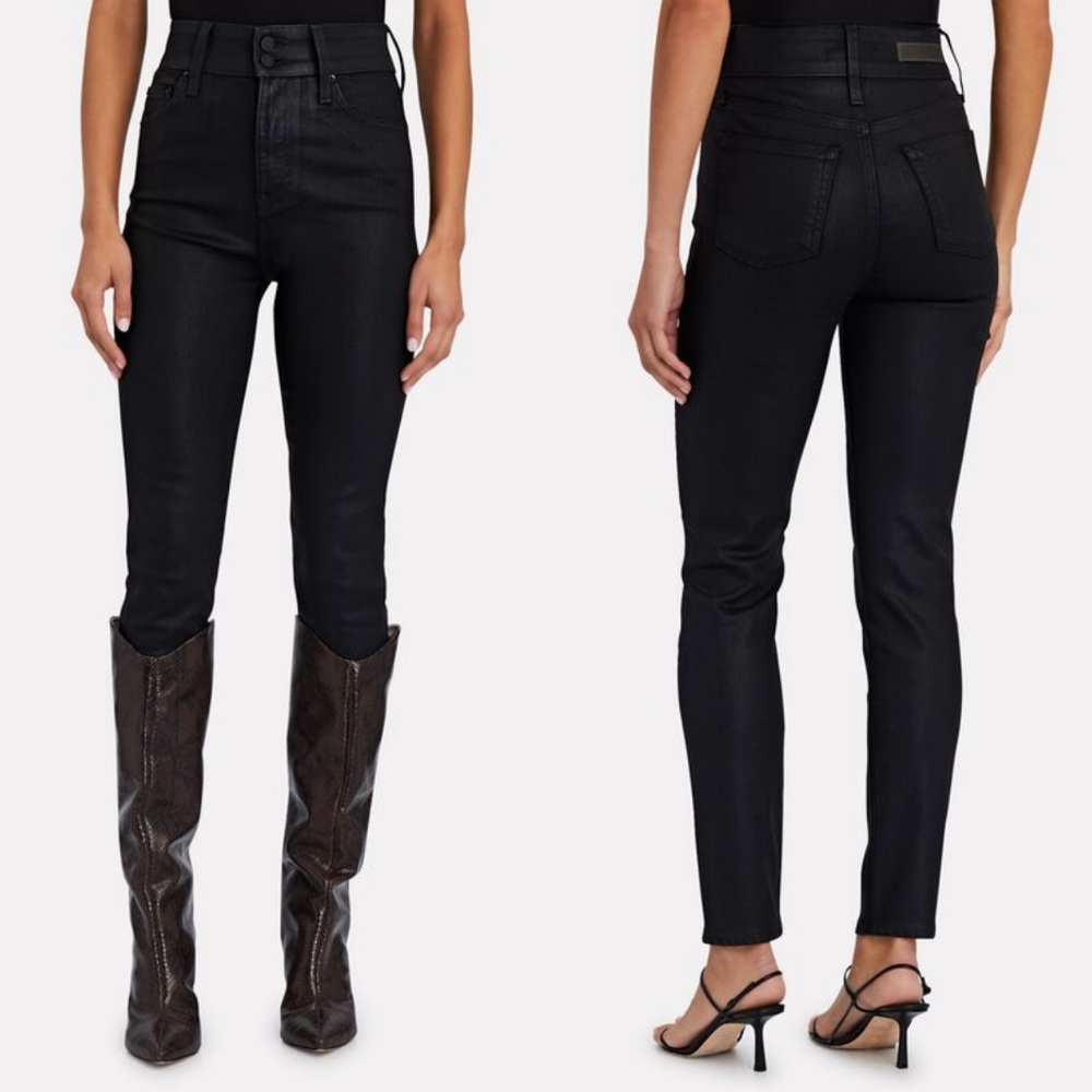 GRLFRND Oriana Ultra High-Rise Skinny Jeans In Got Away Again Black Denim 24.